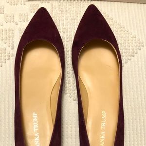 Avanka Trump burgundy suede pumps